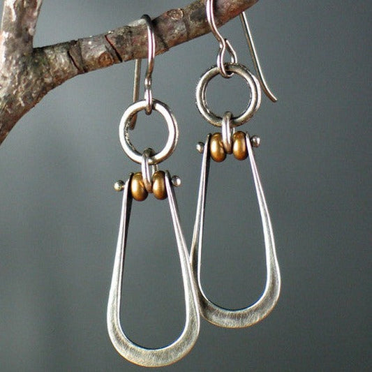 Elegante Vintage Silberohrringe mit Anhänger