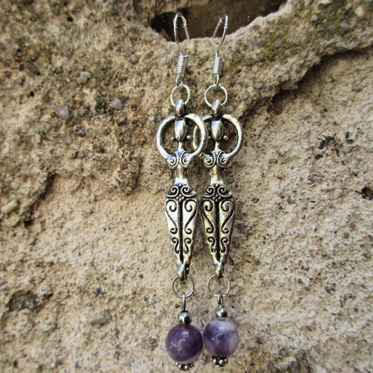 Elegante Vintage-Ohrringe mit Amethyst in hochwertigem Sterlingsilber