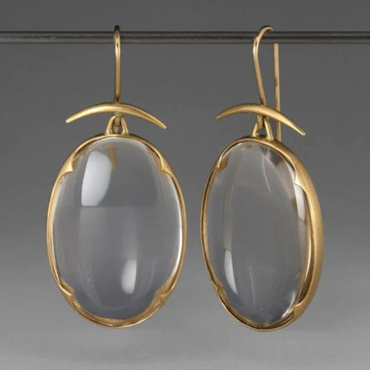 Faszinierende Vintage-Kristallohrringe mit edlem Goldakzent