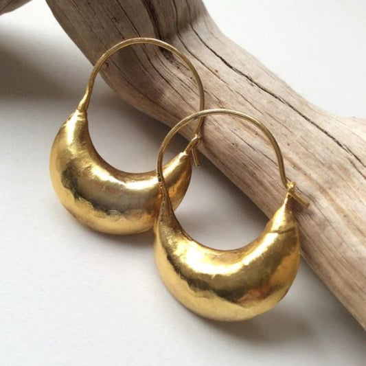 Exquisite Vintage Gold Hoop Ohrringe