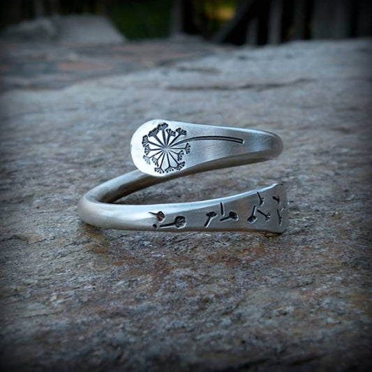 Edler Vintage-Ring im Löwenzahn-Design