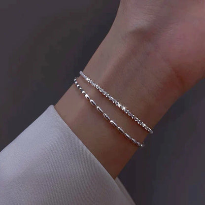 Glänzendes Zirkonia-Armband aus Silber