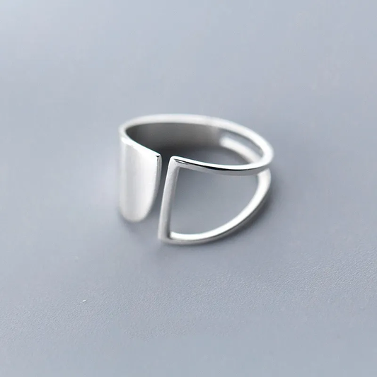 Eleganter Vintage-Zweischicht-Ring aus Silber