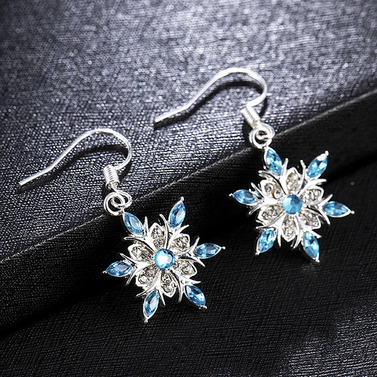 Fascinating Vintage Earrings with Radiant Blue Starlight