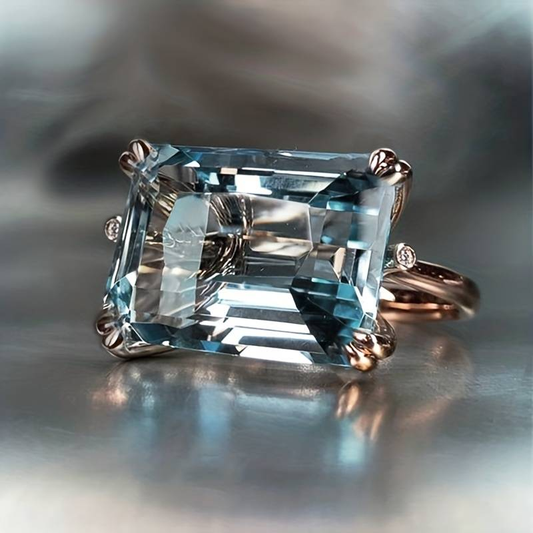 Elegante Vintage Silberohrringe mit blauem Zirkonia-Ringdesign