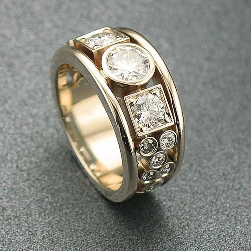 Eleganter Vintage Gold Zirkonia Ring