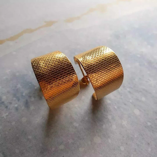 Charmante Vintage Gold Körbchenohrringe