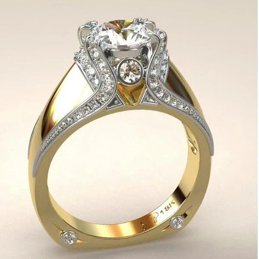 Eleganter Vintage-Ring in Gold-Optik